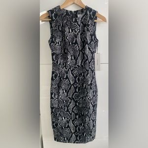 Calvin Klein Snakeskin Print Sheath Dress